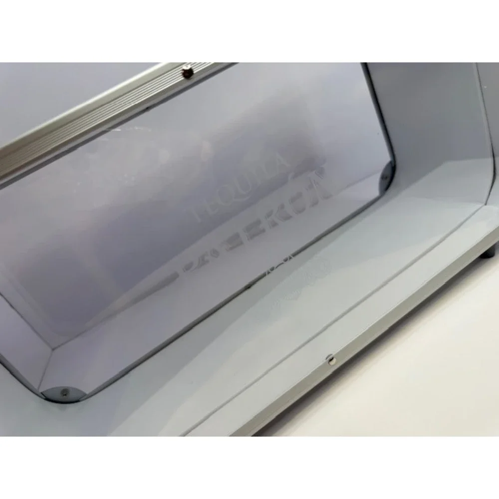 Patron Tequila Aluminum Promo Carry Display Case Clear Window Handle Latches Bee